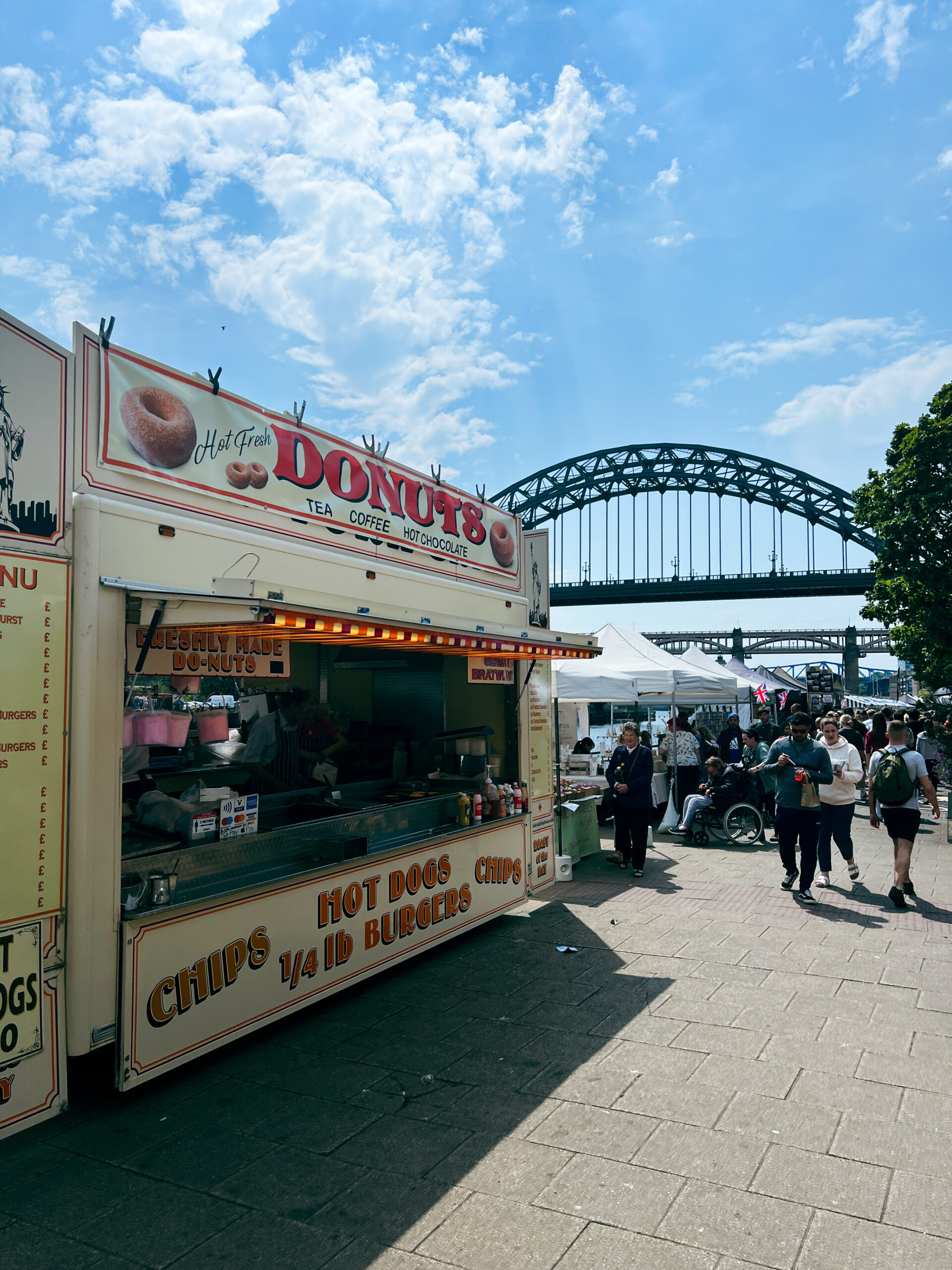 Quayside Sunday market in Newcastle upon Tyne