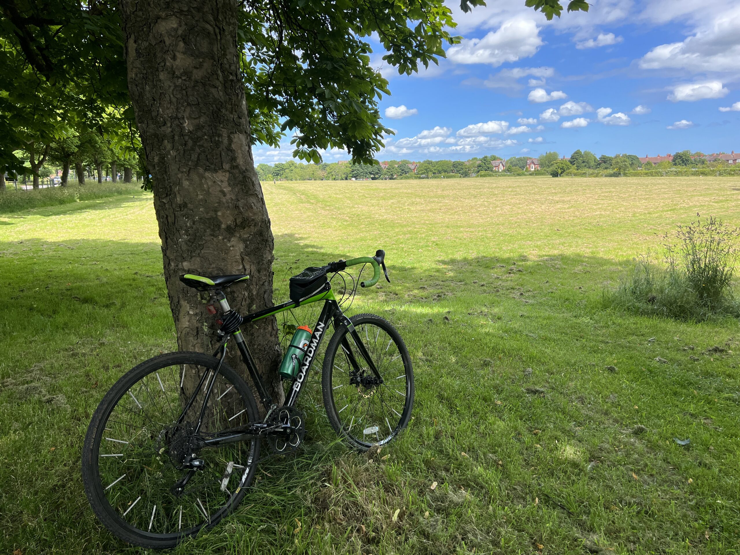 bicycle in a park in newcastle upon tyne